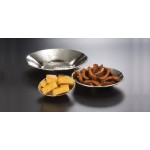 Stainless Steel, Hammered Bowl, Round, 34 Oz. 8-1/2 Dia.x1-5/8 H - 6/Case