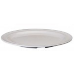 9" Round Plates, Melamine, White - 12/Case