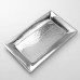 Stainless Steel, Hammered Tray, Rectangular, Large 22 Lx13 Wx1-1/2 H - 6/Case