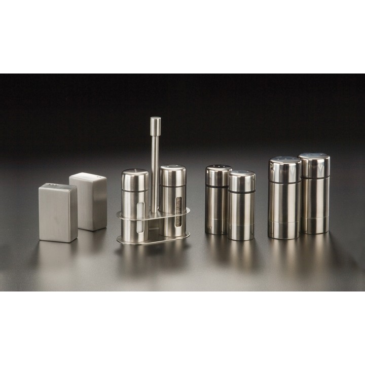Salt Pepper Set, Stainless Steel, 3 Oz. 3-1/4 Wx2-5/8 H - 96/Case