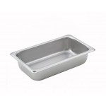 1/4 Size Steam Pan, 2.5", 25 Ga StraiGHT-Sided, S/S - 12/Case