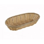 9" x 4.25" x 2" Poly Woven Baskets, Oval, Natural - 12/Case