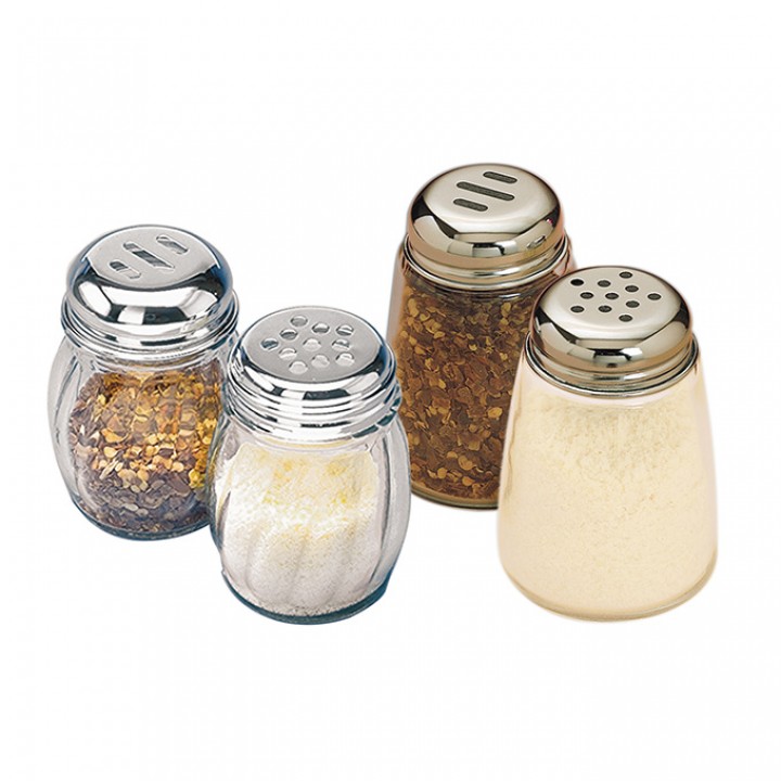 Swirl Jar, Glass, With Spice Top 2-5/8 Dia.x3-1/2 H - 36/Case