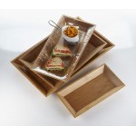 18"x12" Tray, Bamboo, Brown - 6/Case