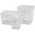 7.6 Ltr Square Storage Container, PC, Clear - 12/Case