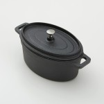 7"x4.5" Cast Iron Mini Pot, Oval - 6/Case