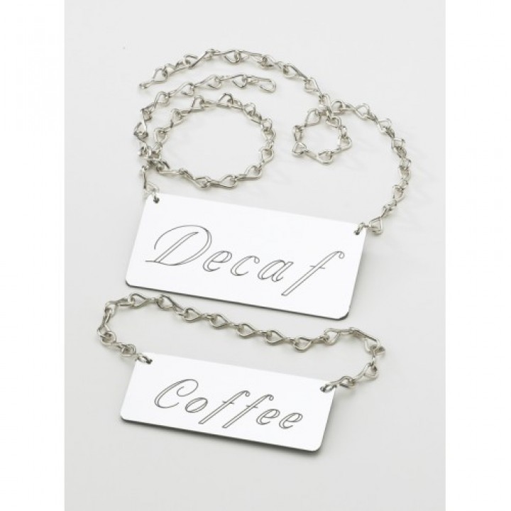 Cal-Mil 618-2 Urn Chain Signs (Decaf)