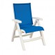 Folding Sling Chair, Belize Midback Blue - 2/Case