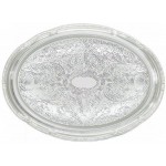 18" x 13" Serving Tray, Oval, Chrome Plated - 12/Case