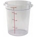 7.6 Ltr Round Storage Container, PC, Clear - 12/Case