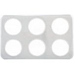 Adaptor Plate, Six 4.75" Holes, S/S - 10/Case