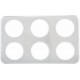 Adaptor Plate, Six 4.75" Holes, S/S - 10/Case