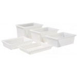 18" x 26" x 9" Food Storage Box, PP, White - 6/Case