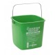 6 Ltr Cleaning Bucket, Soap Solution, Green - 12/Case