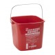 6 Ltr Cleaning Bucket, Sanitizing Solution, Red - 12/Case