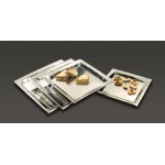 Stainless Steel, Hammered Tray, Square, 22 22 Lx22 Wx1-1/8 H - 6/Case
