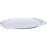 11.5" x 7.5" Rectangular Platters, Melamine, White - 12/Case
