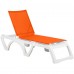 Calypso Adjustable Sling Chaise Orange / White - 12/Case