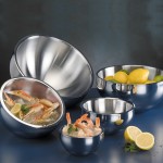 Stainless Steel, Satin Bowl, Double Wall, Angled, 108 Oz. 10 Dia.x5 H - 6/Case