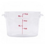 11.4 Ltr Round Storage Container, PC, Clear - 12/Case