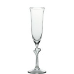 6.25 Oz. L'amour Flute Champagne Glass Satin Heart - 6/Case