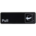 3" x 9" Pull, Information Sign, Black - 12/Case