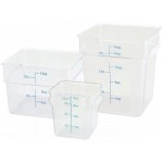7.6 Ltr Square Storage Container, PP, Translucent - 12/Case