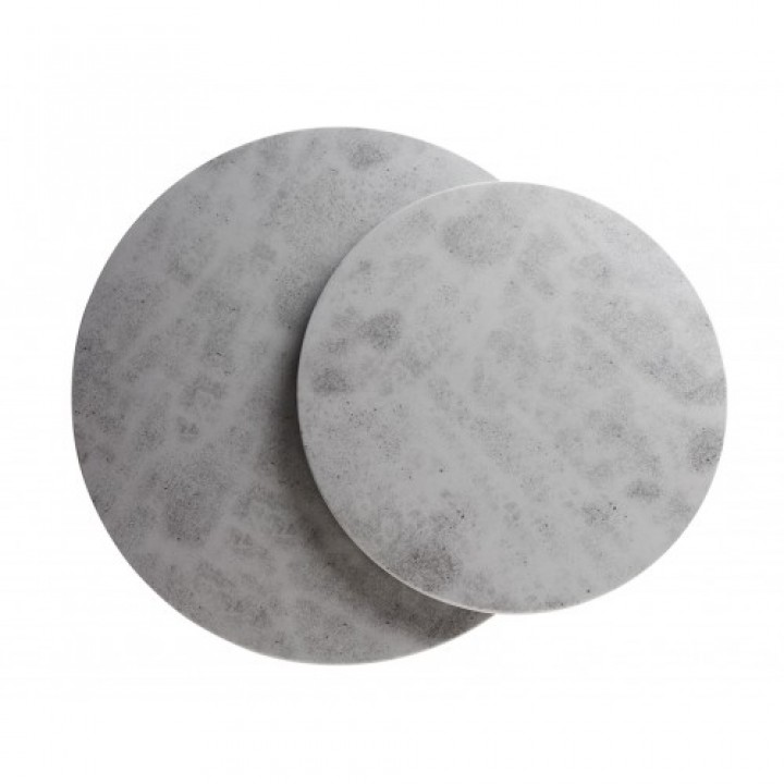 Cal-Mil 3502-12-77 Round Faux Cement Serving Platters (12DIAx.25H)