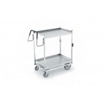 2-Shelf— Standard Heavy-Duty Stainless Steel Cart with Standart Lower Shelf. Height between shelves 76.2 cm