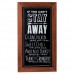 Cal-Mil 3031-1224 Chalkboard Signs (12Wx24H - Pre-printed Header 'If You Can't Stay, Take Me Away')