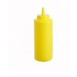 8 Oz. Squeeze Bottles, Yellow - 6/Case