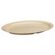 13.25" x 9.6" Oval Platters, Narrow Rim, Melamine, Tan - 12/Case
