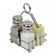 Cruet Rack For Salt/Pepper Shaker & Sugar Packets, Chrome Plated - 12/Case