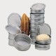 Dough Pans, Aluminum, Deluxe-Anodized, Small, 8 Dia. - 12/Case