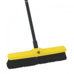 18" Floor Sweep - Plastic Block, Poly Fill, Black - 12/Case
