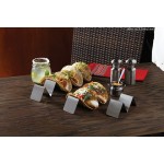 2 or 3 Compartment Taco Holder, S/S, Silver - 36/Case
