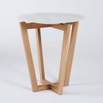 Cross base round coffee table. Mahogany. D350xH550