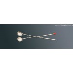 BAR SPOON, STAINLESS STEEL, TWISTED, RED KNOB, 11 L - 600/Case