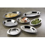 12 Oz. Au Gratin Dish, Stainless Steel, Oval - 144/Case