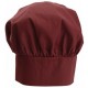 13" Chef Hat, Velcro Closure, Burgundy - 24/Case