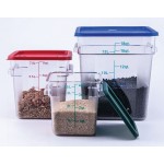 4 Ltr Square Storage Container, PC, Clear - 12/Case