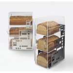 Cal-Mil 1614-55 Squared Acrylic Bread Case (Stainless Steel)