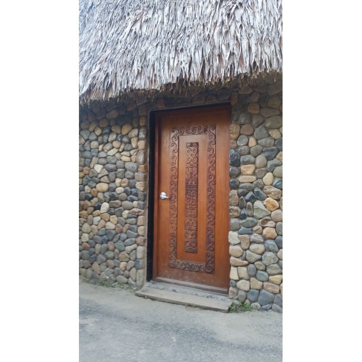 Chief exterior door. Ply, mahogany.