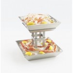 Cal-Mil 1563-2 Mission Aluminum Ice Display (12.75Wx12.75Dx11.5H - 2 Tier)