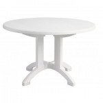 48" Table, Round,  Aquaba, White - 12/Case