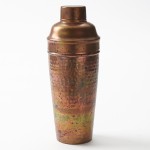 Cocktail Shaker, Antique Copper, Hammered, 24 Oz. 4 Dia.x9-1/4 H - 12/Case