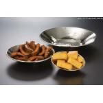 Stainless Steel, Hammered Bowl, Round, 85 Oz. 12-1/8 Dia.x2-1/4 H - 6/Case