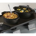 11.5"x8 Cast Iron Casserole With Handles, Oval - 2/Case