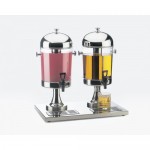Cal-Mil 155 Dual Stainless Steel Acrylic Beverage Dispensers