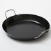 21.75"x21.75" Round Iron Paella Pan, Carbon Steel - 4/Case